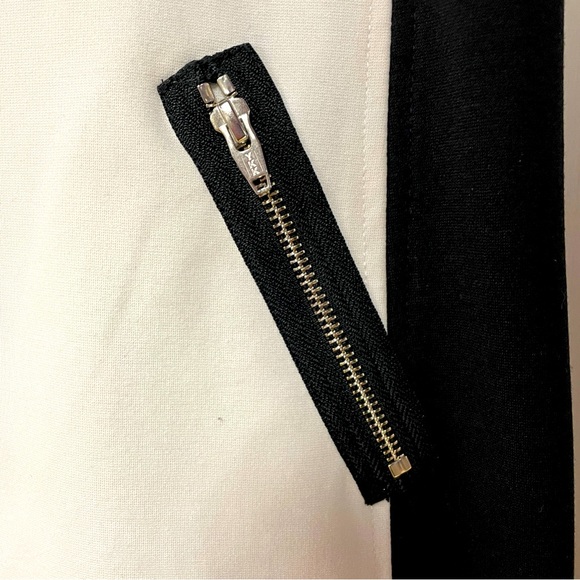 Rebecca Taylor Black And White V Neck Short Sleeve Dress, Sz 2 - Picture 7 of 7